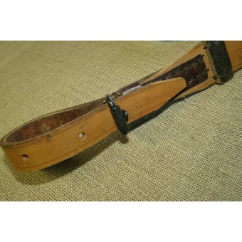 WW2 PPD, PPsch läderrem, nytillverkad från en kanadensisk rem från första världskriget. Sällsynt typ!. Espenlaub militaria