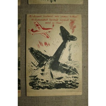 WW2 Satz von 6 Propaganda-Postkarten. Gedruckt im Jahr 1945. Selten!. Espenlaub militaria