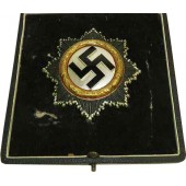 3rd Reich German cross in Gold with award case. 134 marked