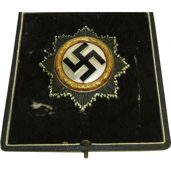 3e Reich Duits Kruis in goud met Award Case. 134 gemarkeerd. Espenlaub militaria