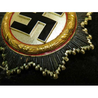 3ème Reich allemand croix en or avec le cas dattribution. 134 marqué. Espenlaub militaria