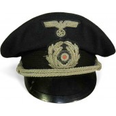 3:e rikets Kriegsmarine visirhatt för en officer i administrationen