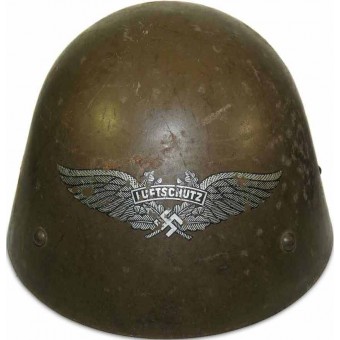 3rd Reich Luftschutz återutgiven tjeckisk M32 stålhjälm. Espenlaub militaria