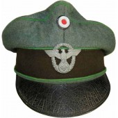 3de Reich WW2 uitgegeven Ordnungspolizei gevechts gerestylede vizier hoed