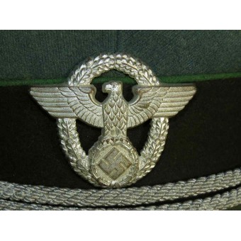 Kolmas valtakunta WW2 julkaisi Ordnungspolizein upseerien visiirihattu. Espenlaub militaria