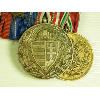 Medaille balk met 16 medailles, van Pre-WW1-periode tot WW2. Espenlaub militaria