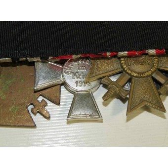 Medal bar with 9 medals, from pre-ww1 period till ww2. Espenlaub militaria