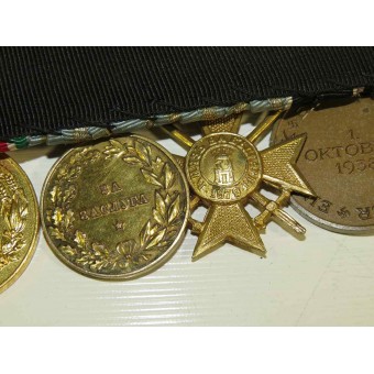 Bar Medal con 9 medallas, a partir del período pre-ww1 hasta WW2. Espenlaub militaria