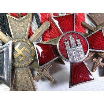 Bar Medal con 9 medallas, a partir del período pre-ww1 hasta WW2. Espenlaub militaria