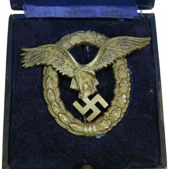 Unmarked Flugzugfuhrerabzeichen (pilots-badge) voor het geval. Espenlaub militaria