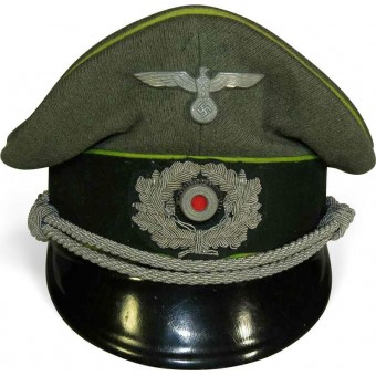 Wehrmacht Heer PanzerGrenadier of Gemotoriseerde Infantry Officers Visor Hat. Espenlaub militaria