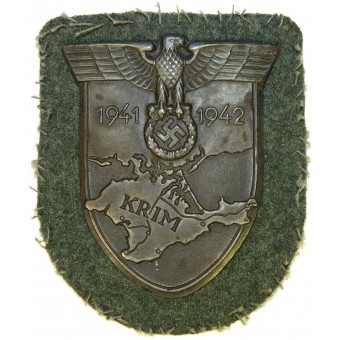 1941-1942 Krim-sköld, stål. Heer-Army fråga. Espenlaub militaria