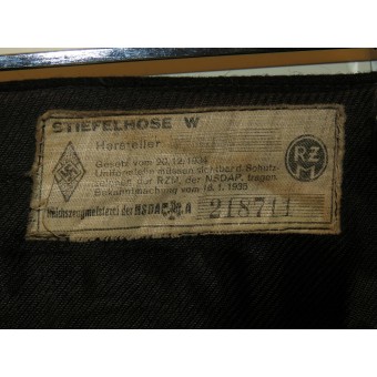 3. Reich Hitlerjugend-Führer schwarze Wollreithose. HJ - Führer Stiefelhose. Espenlaub militaria
