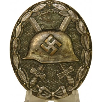 Early Silver Class Wound Badge-Verwundetenabzeichen in Silber, 30 gemarkeerd.. Espenlaub militaria