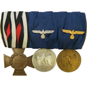 Trogen tjänstgöring i Wehrmacht Heer medaljstång. Espenlaub militaria