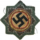 Croce tedesca in oro 1941. Panno di lana Feldgrau per la Wehrmacht Heer