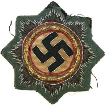 Deutsches Kreuz in Gold 1941. Stoff Feldgrau Wolle für Wehrmacht Heer. Espenlaub militaria