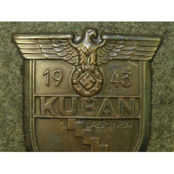 Kubanischer Ärmelschild 1943, bronzierter Stahl. Espenlaub militaria