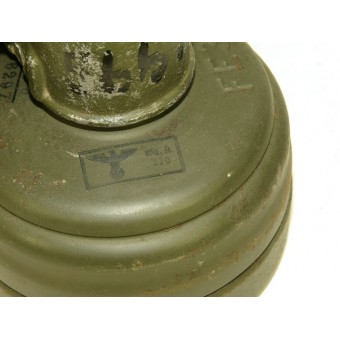 DAK Trooppinen naamioitu kaasumask Cannister kaasumankilla. Espenlaub militaria