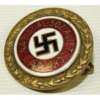 NSDAP Golden Party Badge 24 mm door Jos.Fuess Small-versie. Espenlaub militaria