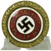 NSDAP Gouden partijbadge 24 mm van Jos.FUESS kleine versie