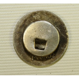 NSDAP member badge, silvered M1/102 RZM. Buttonhole version. Espenlaub militaria