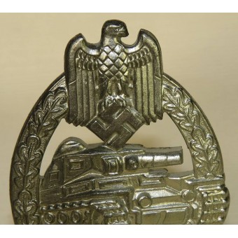 Plata Panzerkampfabzeichen- tanque asalto insignia, zinc. Espenlaub militaria
