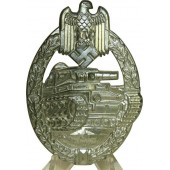 Silver Panzerkampfabzeichen- Stridsvagnsattackmärke, zink