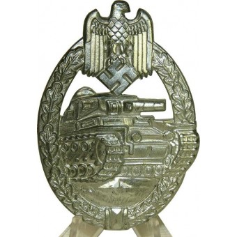 Silver Panzerkampfabzeichen- Tank assault badge, zinc. Espenlaub militaria