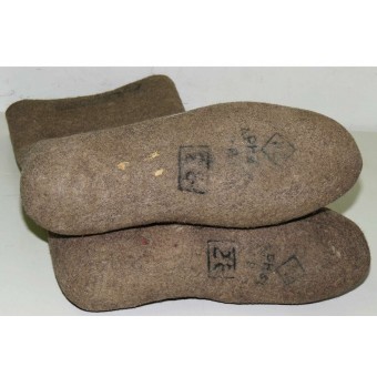 Sovjetiska skor av filtull från före andra världskriget för mycket kallt väder - Valenki. Espenlaub militaria
