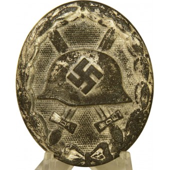 Verwundetenabzeichen in Silber/ Silver class wound badge 107 märkt av Carl Wild Hamburg. Espenlaub militaria