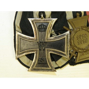 WW1 barra di combattimento medaglia. EK II-1914, Hindenburg croce e croce rossa medaglia. Espenlaub militaria