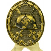 3rd Reich wound badge in black, 1939, brass