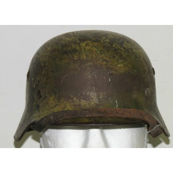 Немецкий стальной шлем Люфтваффе М 35 в камуфляже. Espenlaub militaria