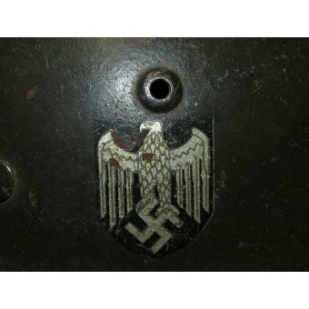 Casco de Wehrmacht Heer M35, tema Tipo tarde, sola ET62 calcomanía. Espenlaub militaria