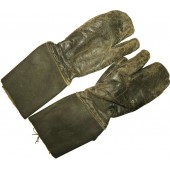 Lederen beschermende handschoenen voor pantsertroepen lid. RKKA.
