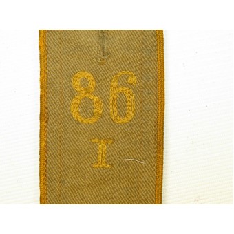 Tidig före 1936 Hitlerjugend axelrem Bann 86, gul pipad. Espenlaub militaria