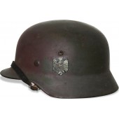 German M 35 single decal camouflaged helmet Q64