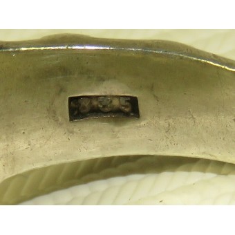 Tysk traditionell dödskalle ring, sterling silver. Espenlaub militaria