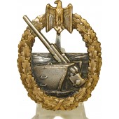 Kriegsmarine Coastal Artillery badge / Kriegsabzeichen der Marineartillerie by C.E. Juncker