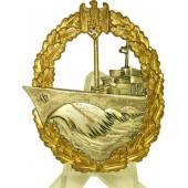 Кригсмарине флотский знак члена эсминца в цветмете- Deumer