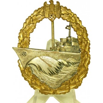 Кригсмарине флотский знак члена эсминца в цветмете- Deumer. Espenlaub militaria