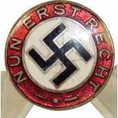 NSDAP en Hitler sympathisant badge, Nun Erst - Recht