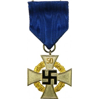 Earva Dienst Ehrenzeichen, 50 Jahre- Saksan uskollinen palvelu Cross-50 vuotta Ensimmäinen luokka. Espenlaub militaria