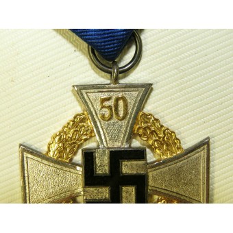 Treue Dienst Ehrenzeichen, 50 Jahre- alemán Fiel Servicio cruzadas 50 años de la primera clase. Espenlaub militaria