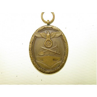 Westwall-Medaille mit Band, postfrisch. Espenlaub militaria