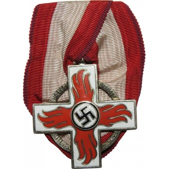 Крест за отличие при тушении пожаров на розетке Ehrenzeichen für Verdienste im Feuerweh. Espenlaub militaria
