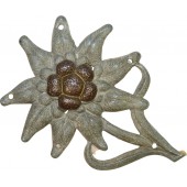 Distintivo Edelweiss in zinco per il cappello dei Gebirgsjäger