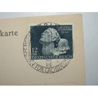 Почтовая открытка первого дня 15.3.1942 Sie starben für Großdeutschland. Espenlaub militaria
