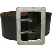 3rd Reich officer's black leather belt with buckle, 105 cm